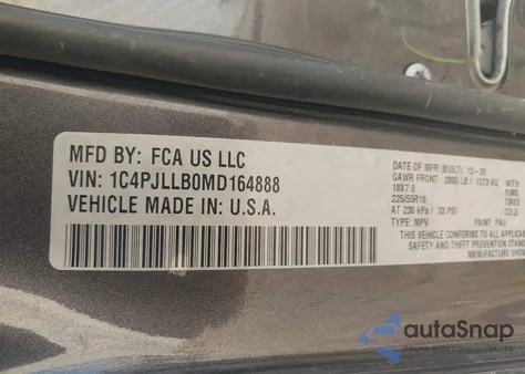 2021 Jeep Cherokee Altitude Fwd z USA, uszkodzony, nr VIN 1C4PJLLB0MD164888